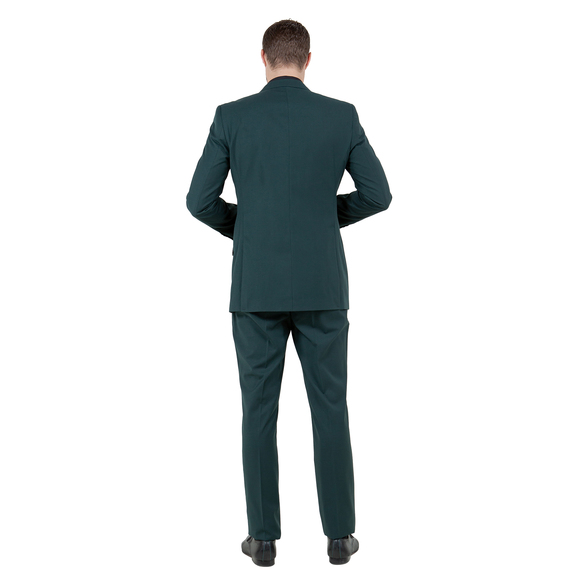 Modern Fit 3pc Wool Mens Suit Set by ZeGarie, Green - Picture 4 of 6